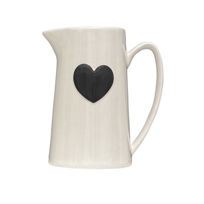 Pichet blanc - Coeur Noir