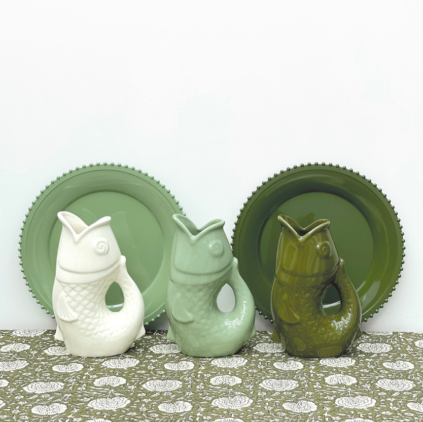 Vase pichet poisson - Vert matcha GM