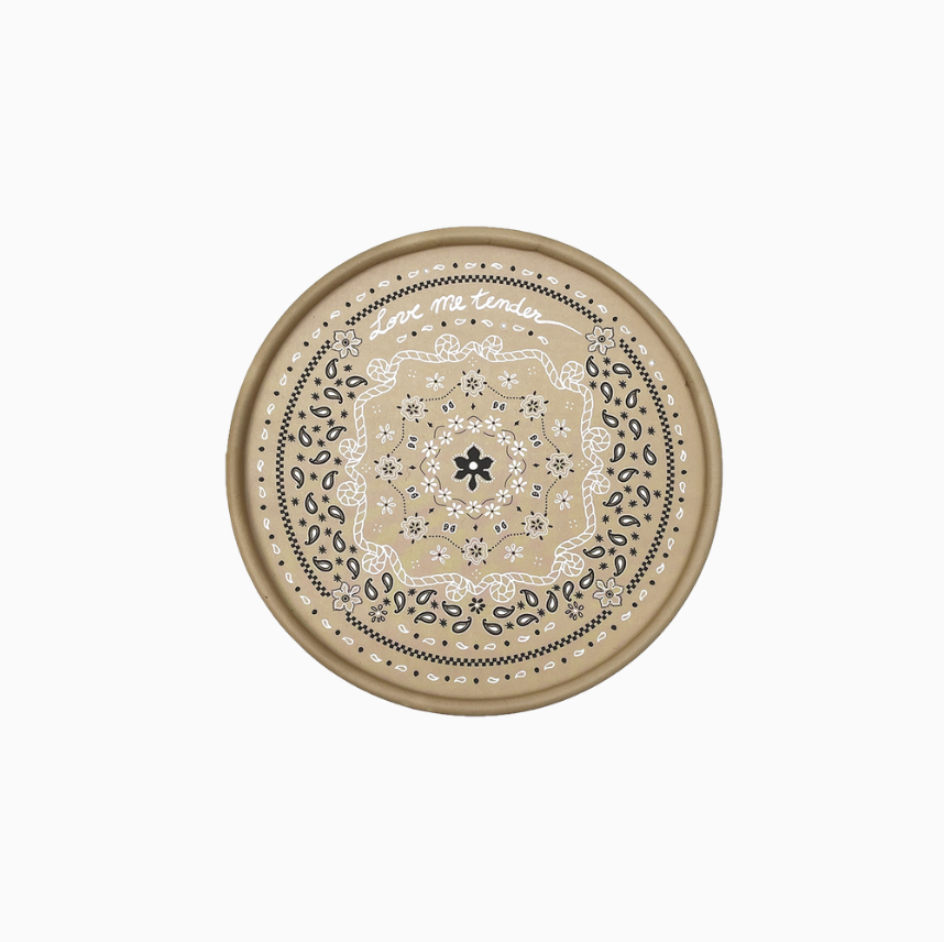 Coffret de 4 bougies bandana beige - Parfum "Jasmin étreinte"