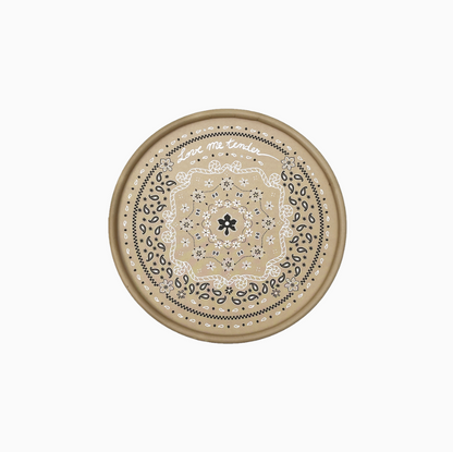 Coffret de 4 bougies bandana beige - Parfum "Jasmin étreinte"