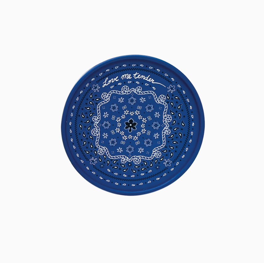 Coffret de 4 bougies bandana bleu - Parfum "Figue"