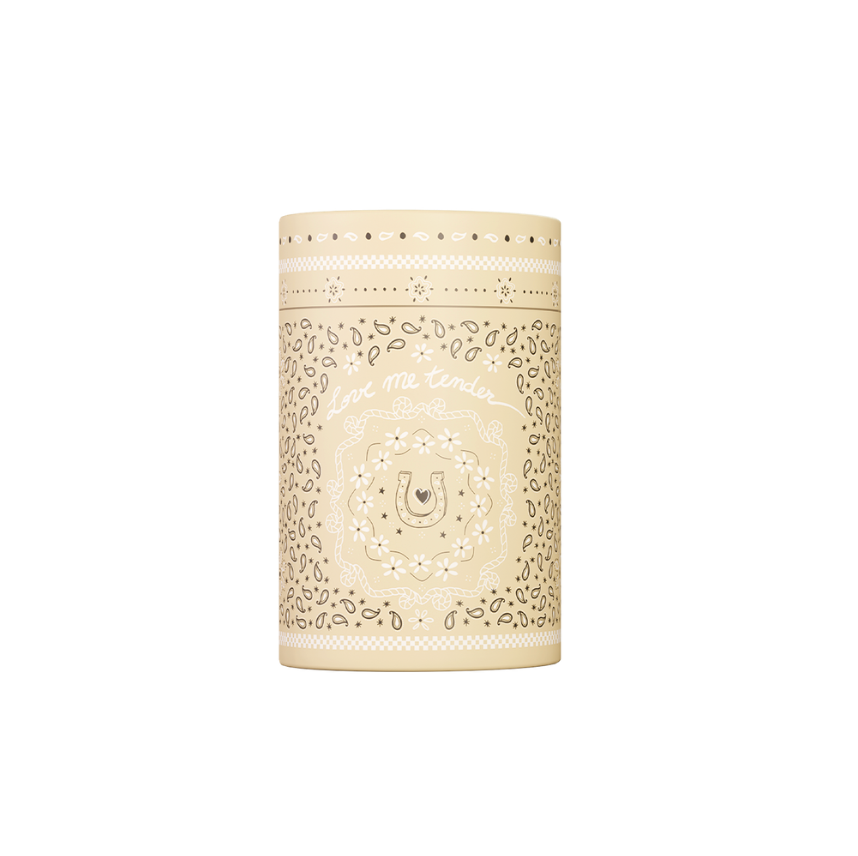 Bougie cloche bandana beige - Parfum "Jasmin étreinte"