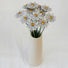 Marguerite en céramique - Bleue