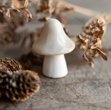 Champignon large pointu en céramique à poser - Beige