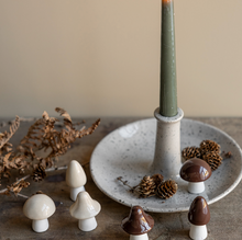 Champignon rond en céramique à poser - Beige
