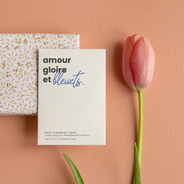Sachet de graines - Amour, gloire et bleuets