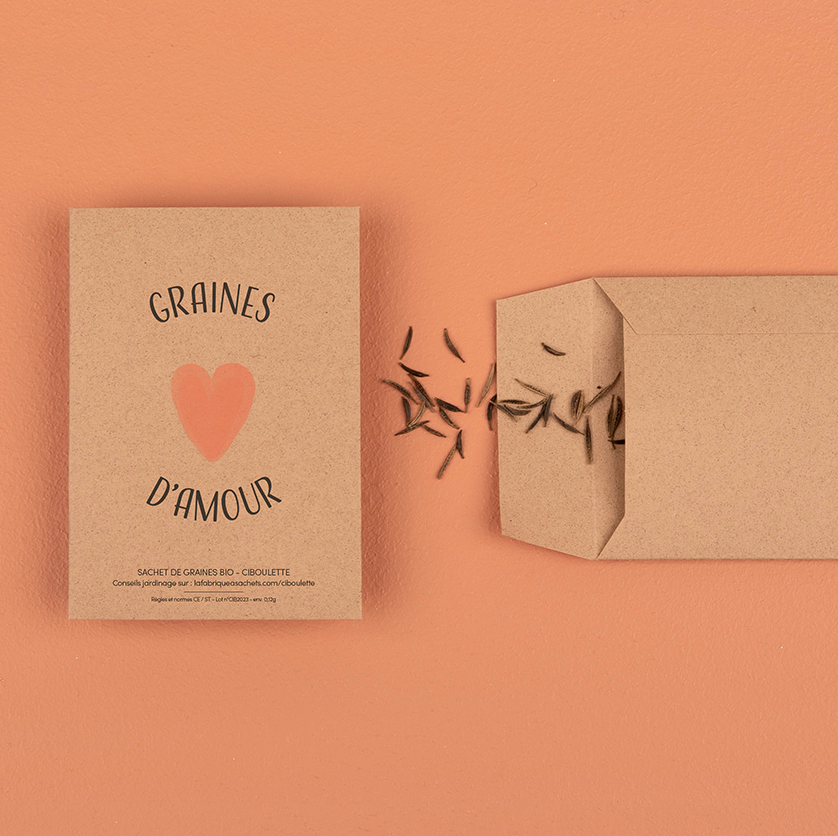 Sachet de graines - Graines d'amour coeur