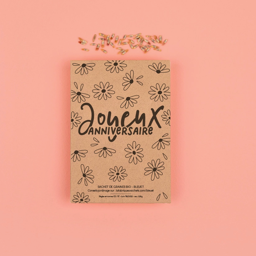 Sachet de graines - Joyeux Anniversaire fleurs