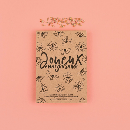 Sachet de graines - Joyeux Anniversaire fleurs
