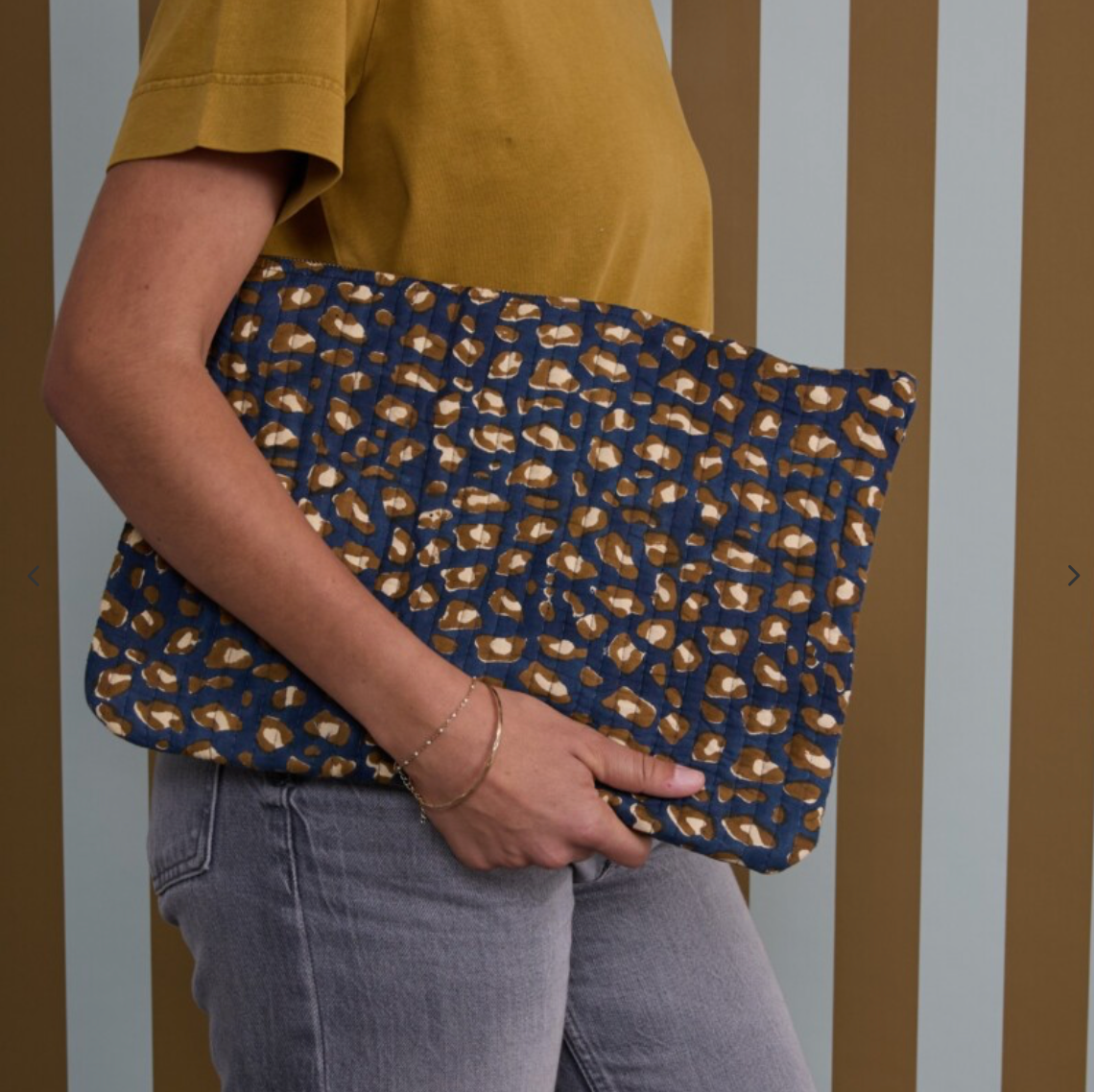 Pochette ordinateur 15' - Léopard Navy