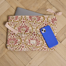 Pochette ordinateur 15' - Palmyre Rose poudré