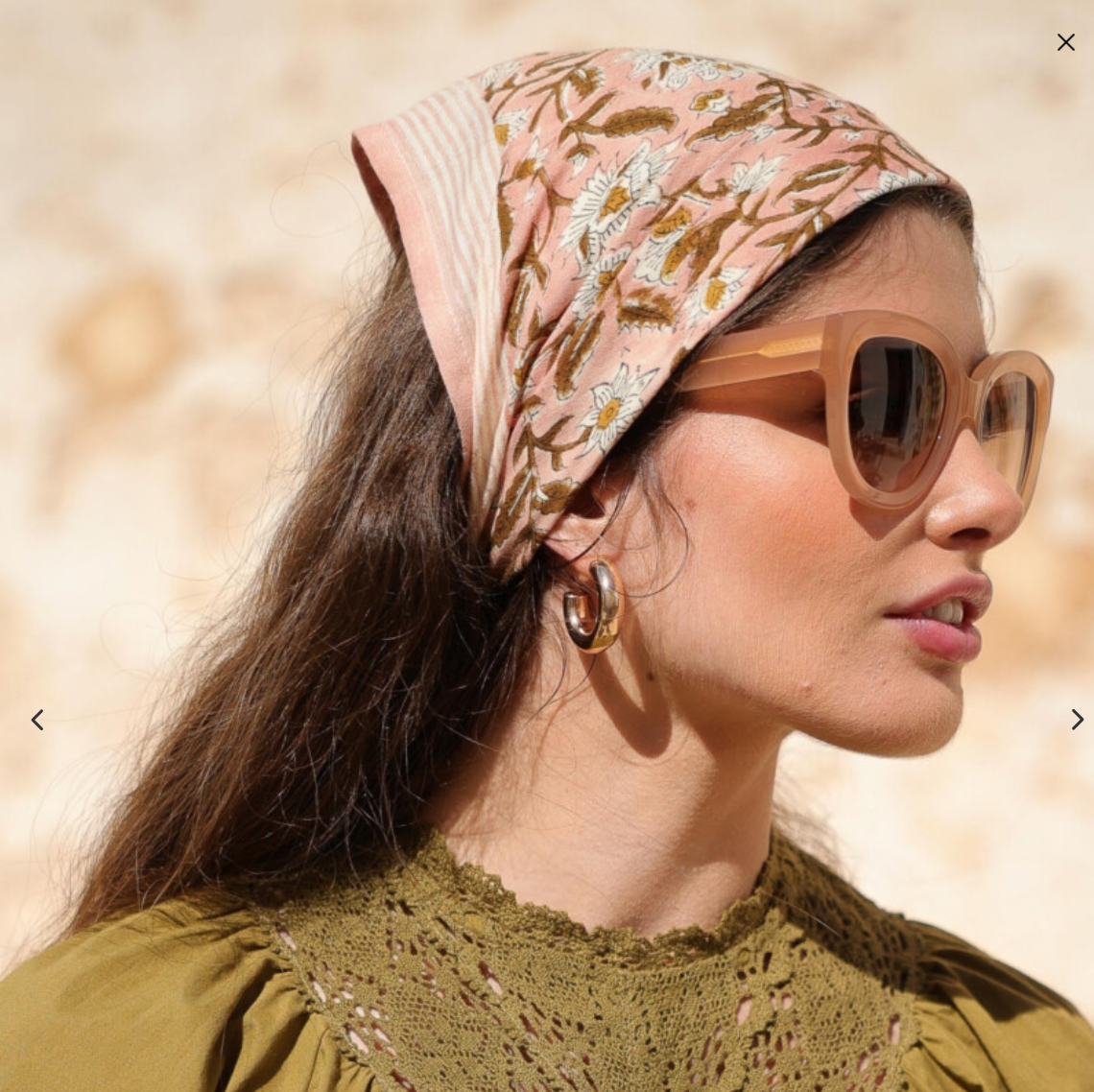 Petit foulard - Harper rose d'été