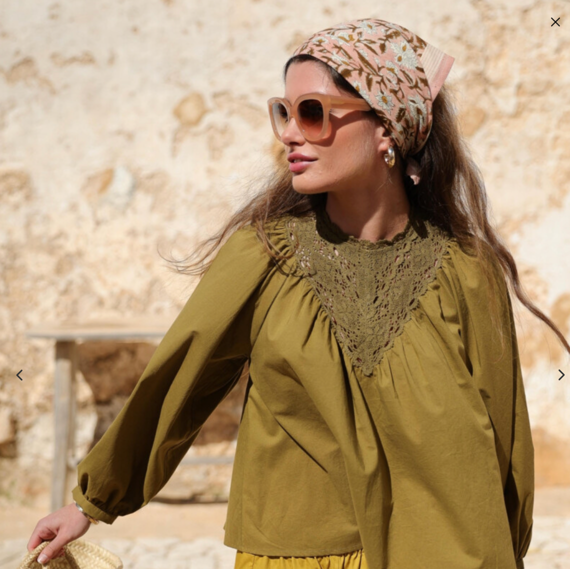 Petit foulard - Harper rose d'été