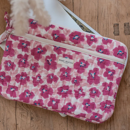 Pochette ordinateur 13' - IMPRIME POSY DAHLIA