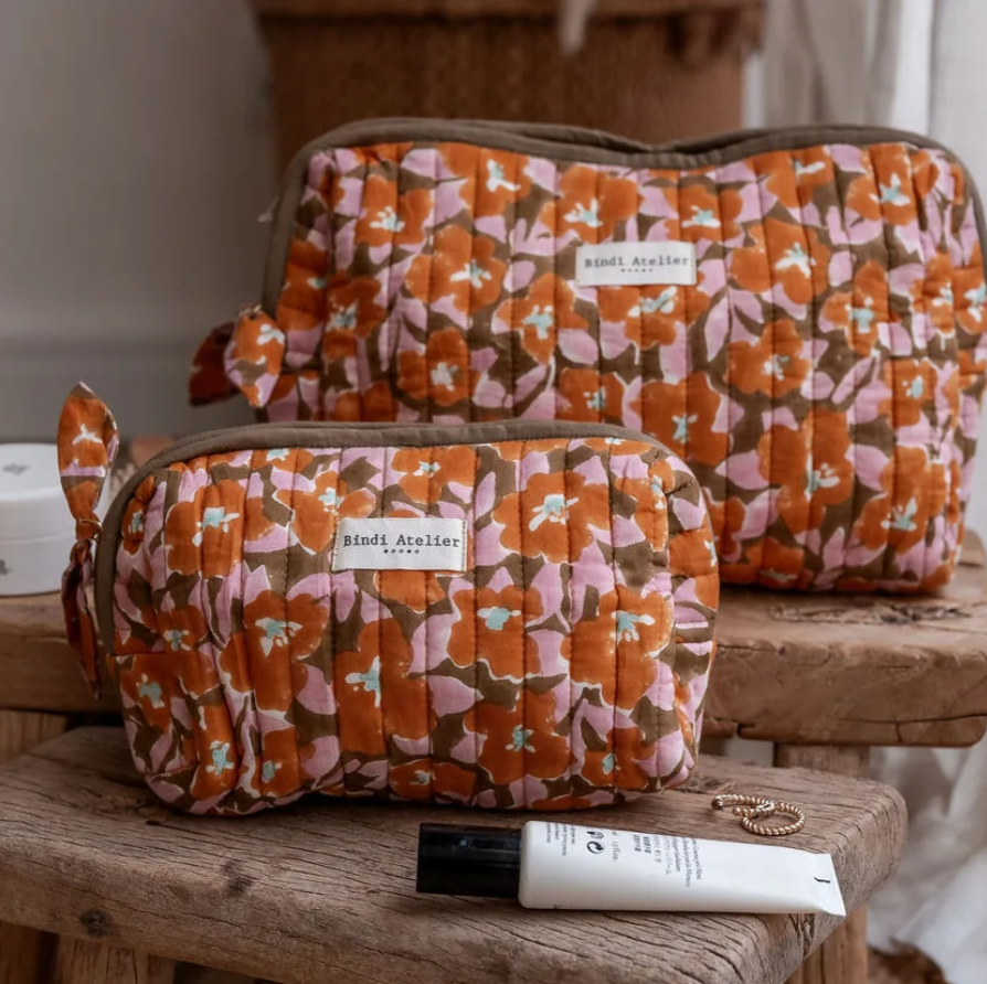 Trousse de toilette - Posy cannelle