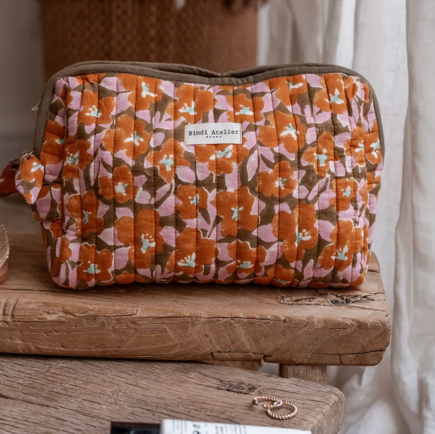 Trousse de toilette - Posy cannelle