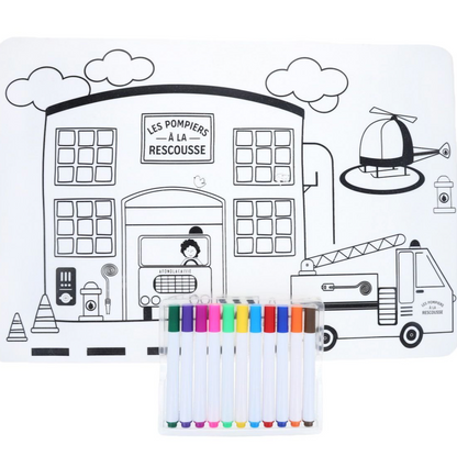 Kit de Coloriage silicone - Pompier