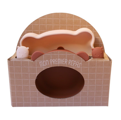 Set de vaisselle silicone - Ourson