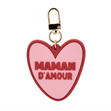 Porte-clés rose - Maman d'amour