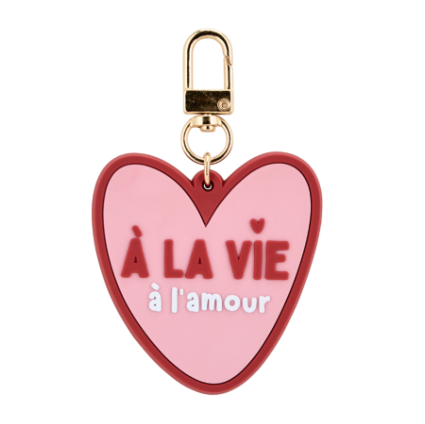 Porte-clés rose - A la vie à l'amour