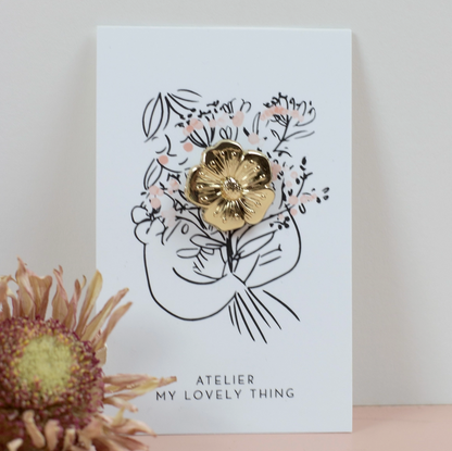 Pin's - Bouton d'or