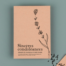 Sachet de graines - Sincères condoléances
