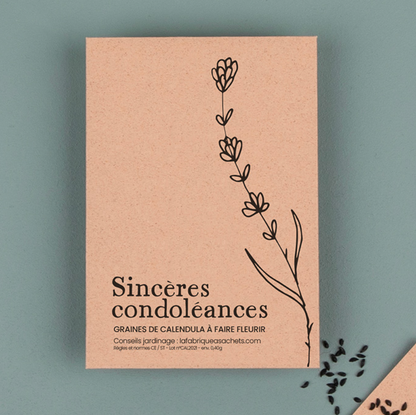 Sachet de graines - Sincères condoléances