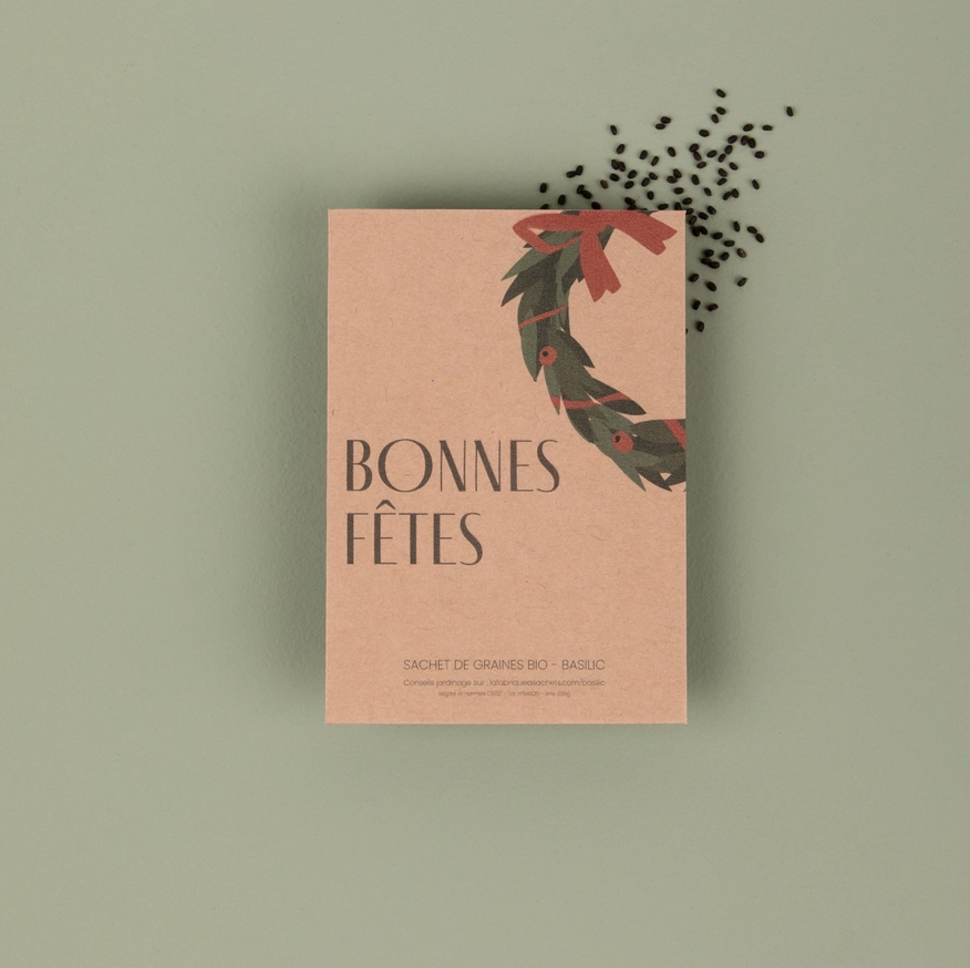 Sachet de graines - Bonnes fêtes couronne