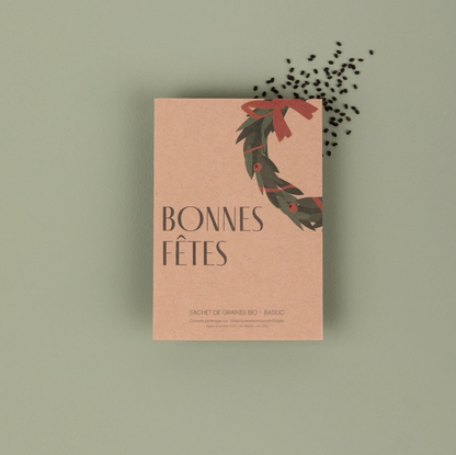 Sachet de graines - Bonnes fêtes couronne