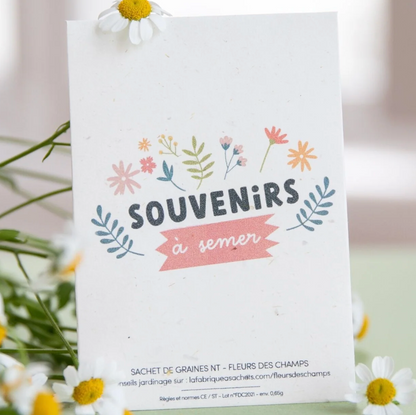 Sachet de graines - Souvenirs à semer Fleurs des champs