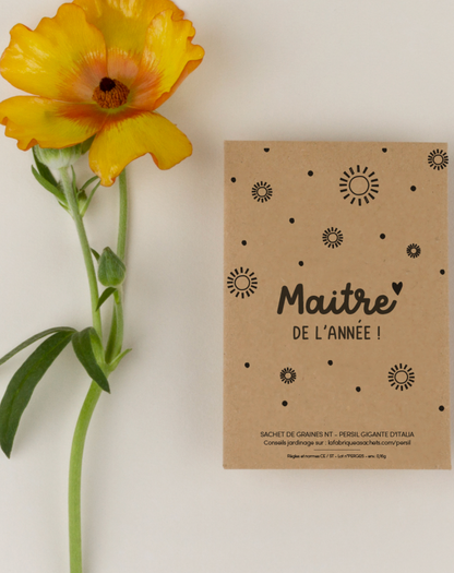 Sachet de graines - Maître de l'année