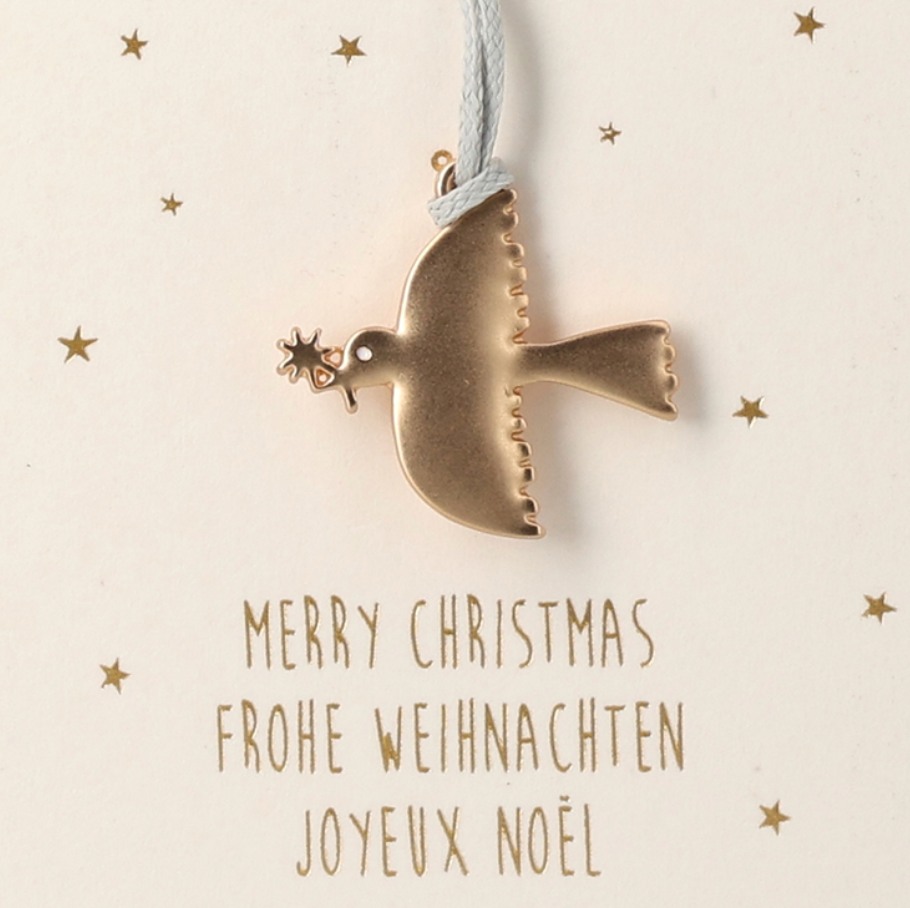 Colombe à suspendre - Merry Christmas