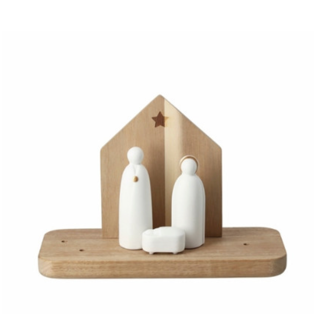 Crèche de Noël - Socle en bois