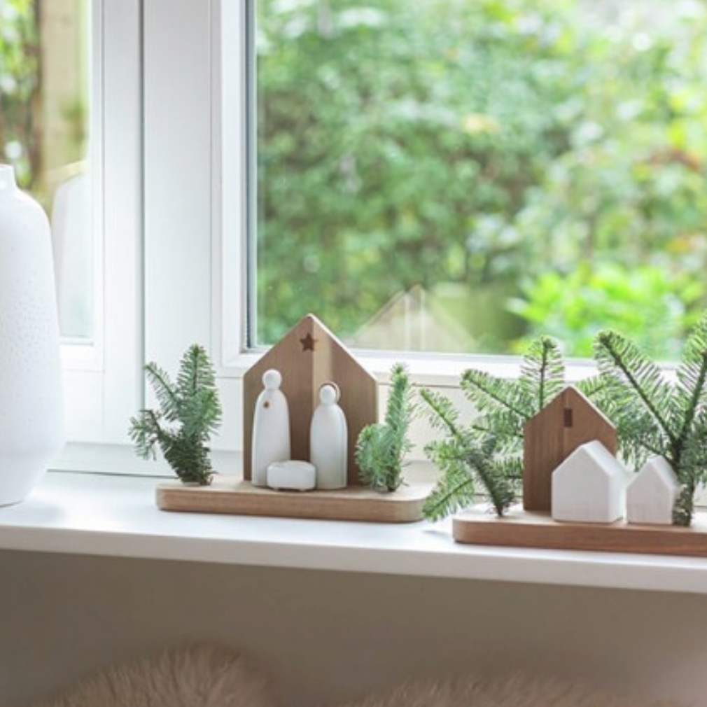 Crèche de Noël - Socle en bois