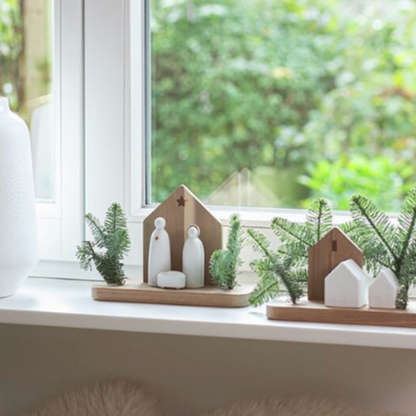Crèche de Noël - Socle en bois