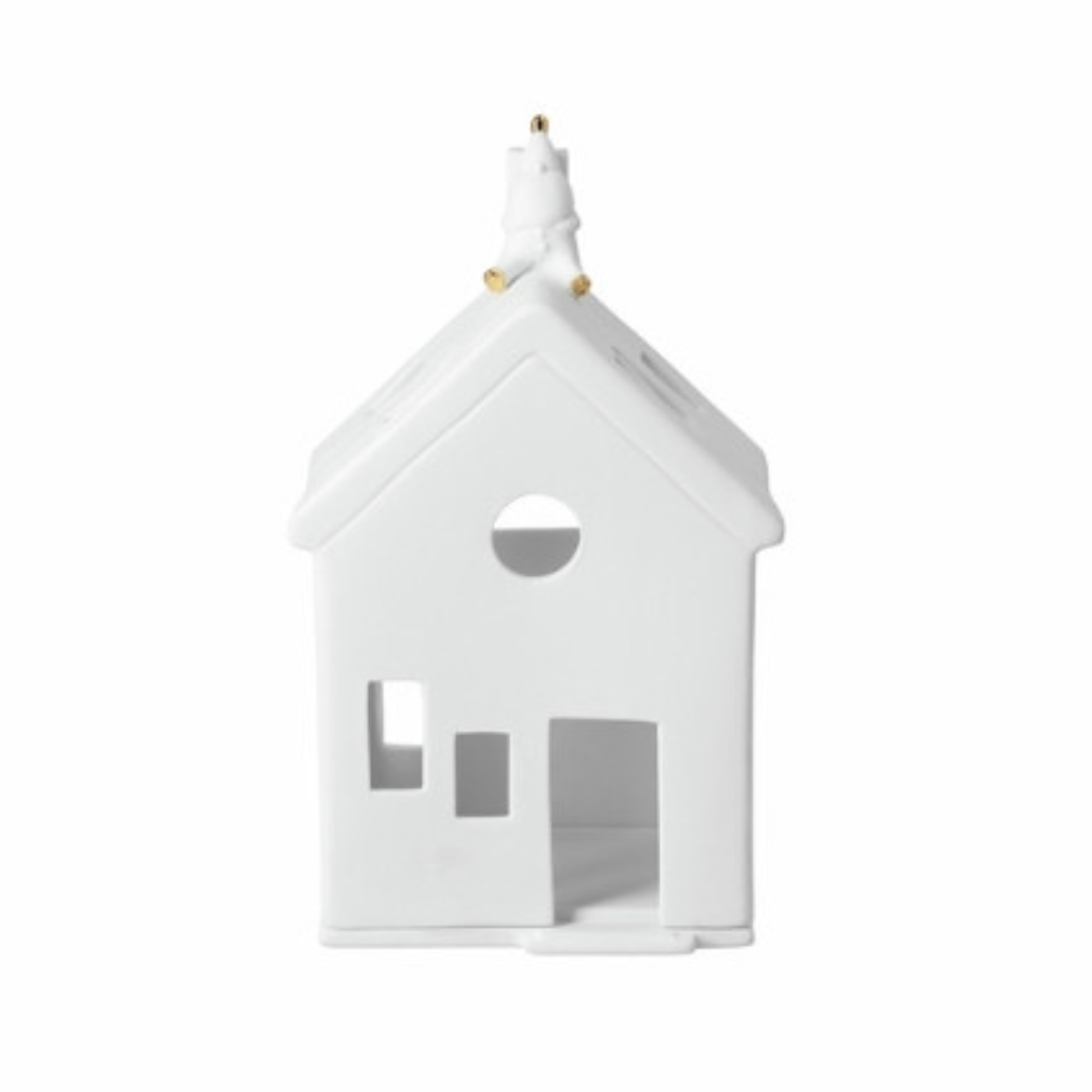 Photophore maison Père Noël - Porcelaine