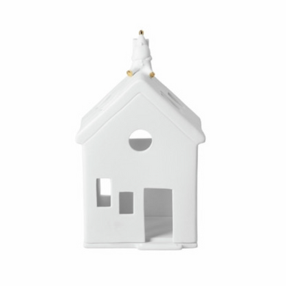 Photophore maison Père Noël - Porcelaine