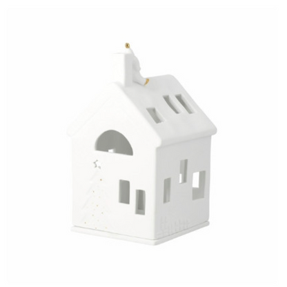 Photophore maison Père Noël - Porcelaine