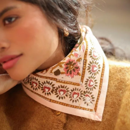 Petit foulard - Mina Rose Poudre