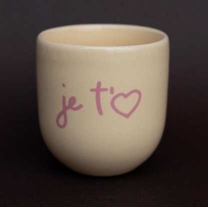 Mug jaune beurre - Je t'aime
