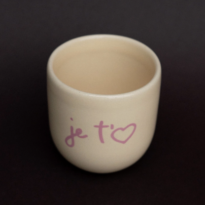 Mug jaune beurre - Je t'aime