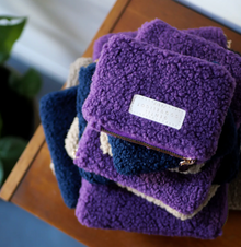 Porte-monnaie mini - Sherpa violet