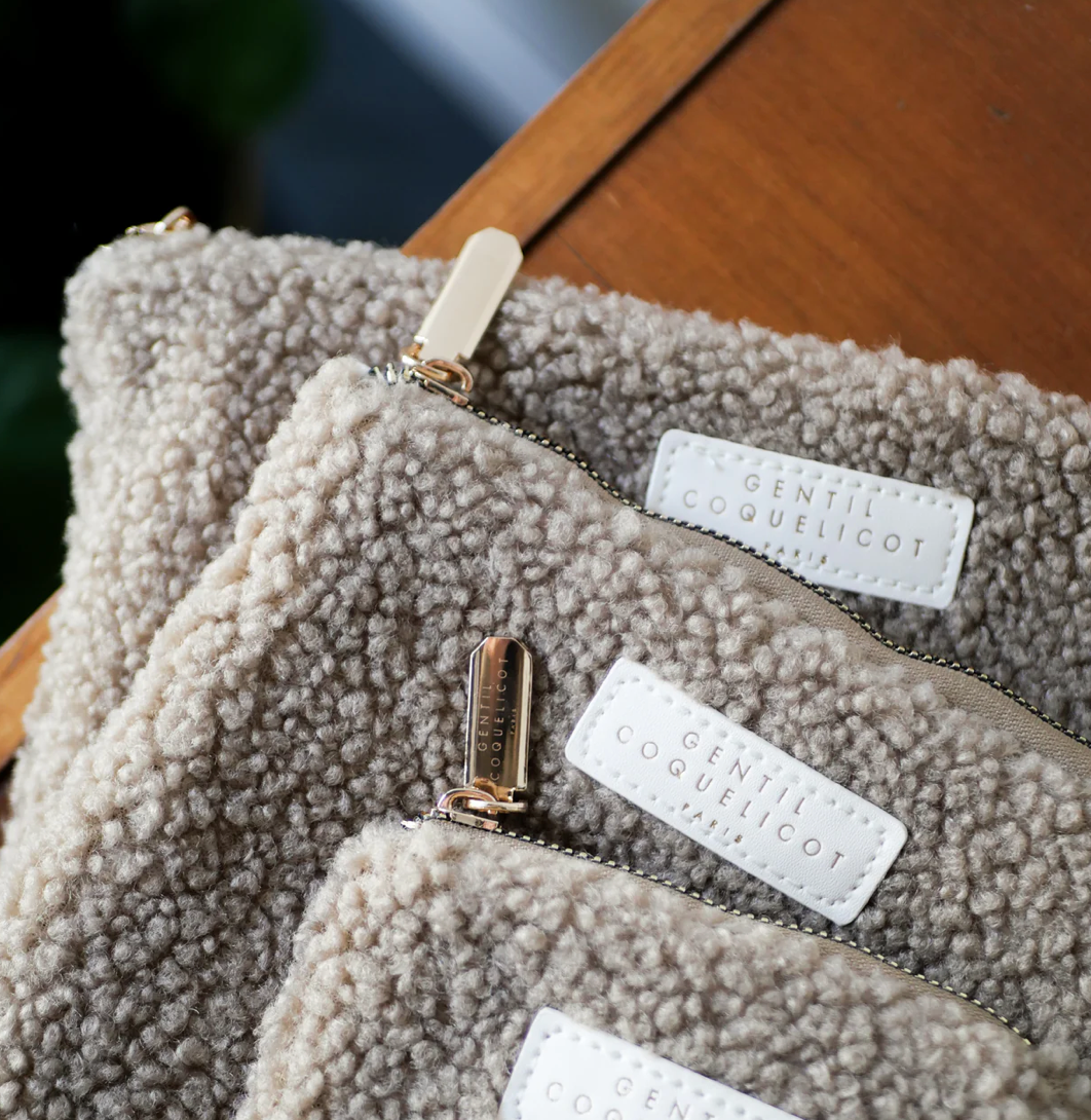 Porte-monnaie mini - Sherpa taupe