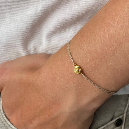Bracelet fil lurex - Amour coeur
