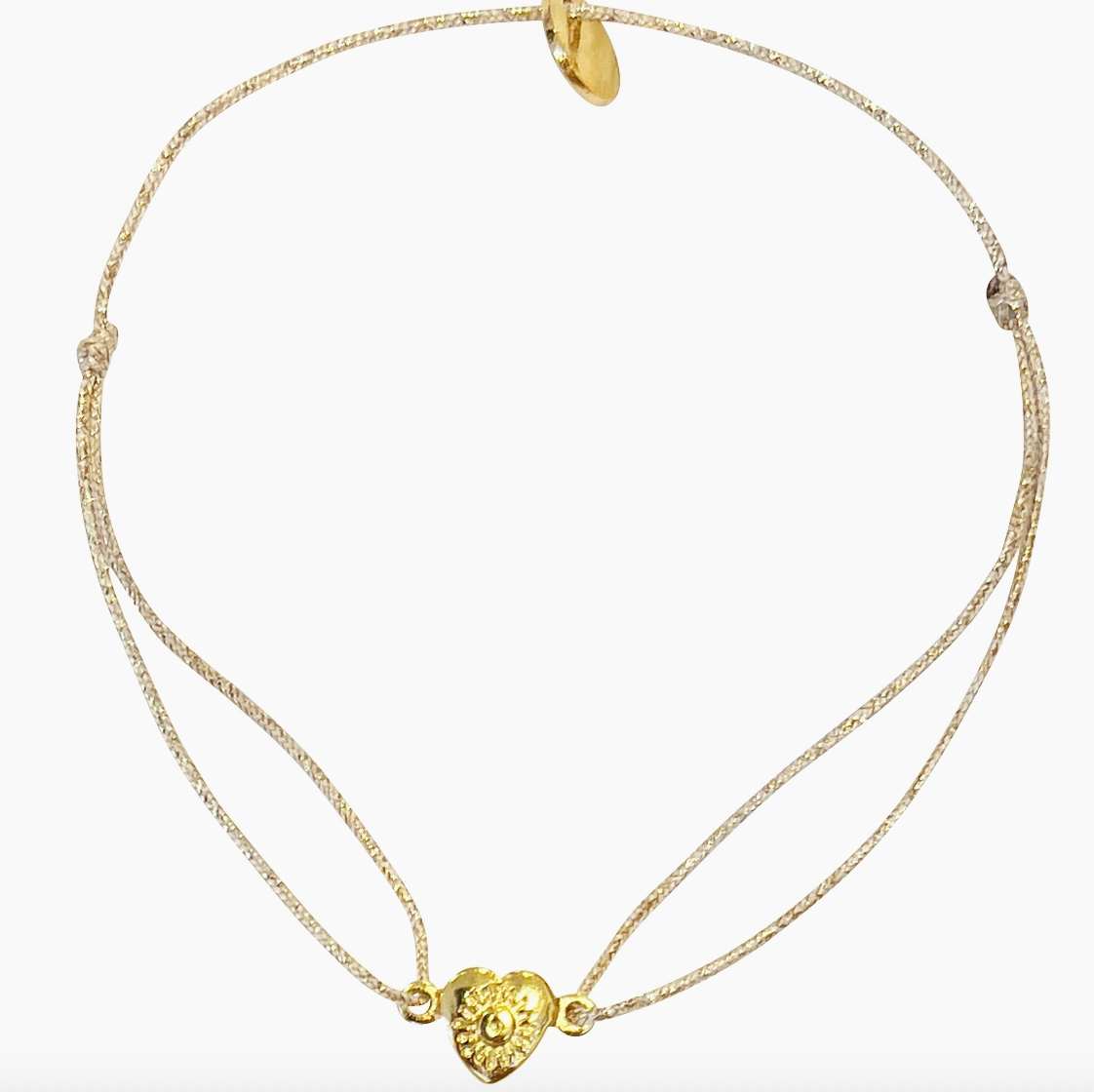 Bracelet fil lurex - Amour coeur
