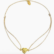 Bracelet fil lurex - Amour coeur
