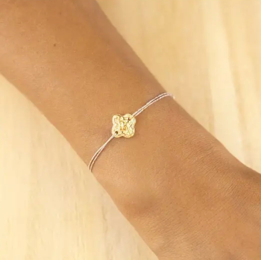Bracelet fil lurex - Oxalis trèfle