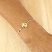 Bracelet fil lurex - Oxalis trèfle