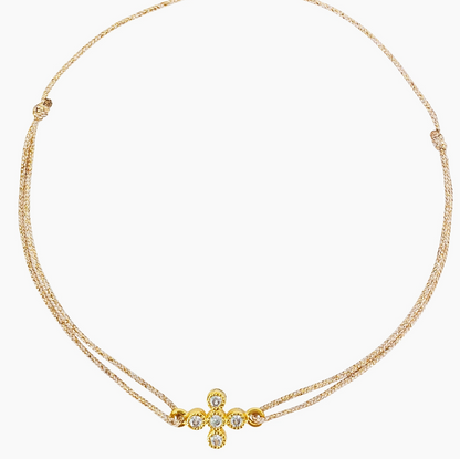 Bracelet fil lurex - Marie croix