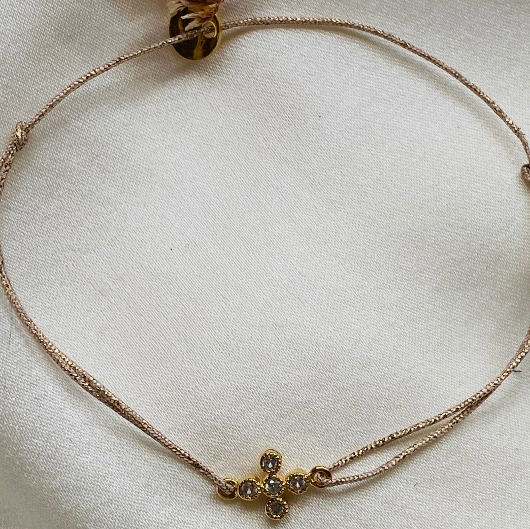 Bracelet fil lurex - Marie croix